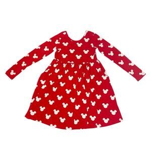Hanna Andersson x Disney Mickey Mouse Print Skater Dress Size 130cm (8)
